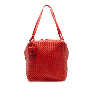 Pre-Loved Bottega Veneta Nappa Intrecciato Cube Shoulder Bag